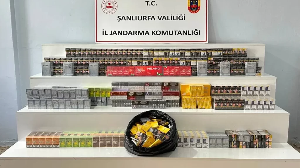 Şanlıurfa’da kaçakçılık operasyonu: Binlerce sigara ve kilolarca tütün ele geçirildi