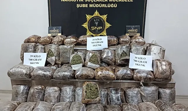 39 kilo 700 gram! Şanlıurfa’da yolcu otobüsünde yakalandı