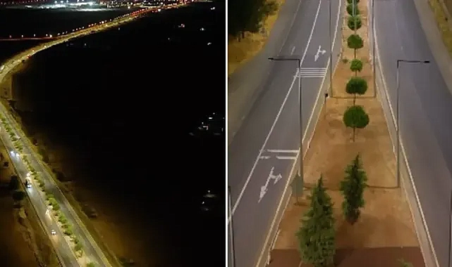 Şanlıurfa GAP Havalimanı yolu aydınlatıldı