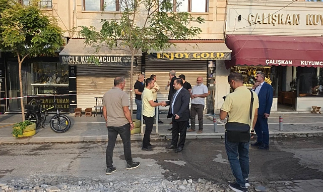 Başkan Serhat Dicle İnan Kuyumcular Çarşısı’nda Çalışmaları İnceledi