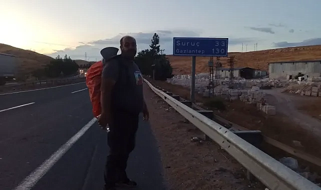 Kızı için yürüyüşe başladı! Arif Güran Şanlıurfa’dan ayrıldı