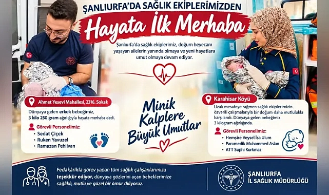Şanlıurfa’da Sağlık Ekiplerinden İki Doğuma Başarılı Müdahale