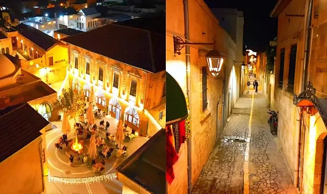 Şanlıurfa’nın tarihi sokakları geceye ışık saçıyor!
